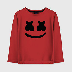 Лонгслив хлопковый детский Marshmello, цвет: красный