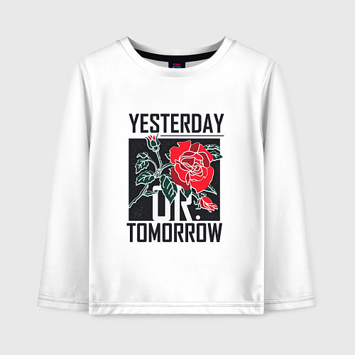 Детский лонгслив Yesterday or Tomorrow / Белый – фото 1