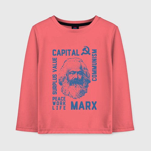 Детский лонгслив Marx: Capital / Коралловый – фото 1