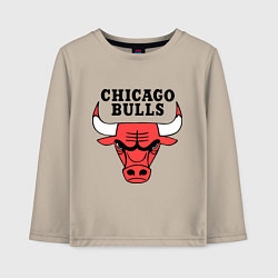Лонгслив хлопковый детский Chicago Bulls, цвет: миндальный