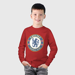 Лонгслив хлопковый детский Chelsea FC, цвет: красный — фото 2