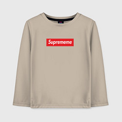 Лонгслив хлопковый детский Suprememe, цвет: миндальный