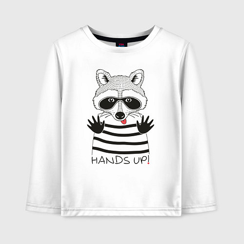 Детский лонгслив Hands Up / Белый – фото 1