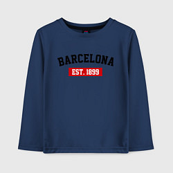 Лонгслив хлопковый детский FC Barcelona Est. 1899, цвет: тёмно-синий