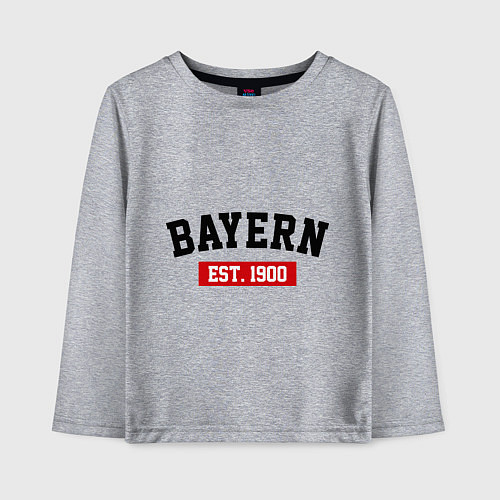 Детский лонгслив FC Bayern Est. 1900 / Меланж – фото 1