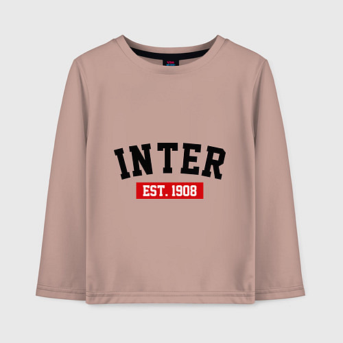 Детский лонгслив FC Inter Est. 1908 / Пыльно-розовый – фото 1