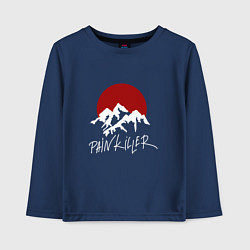 Лонгслив хлопковый детский Painkiller Mountain, цвет: тёмно-синий