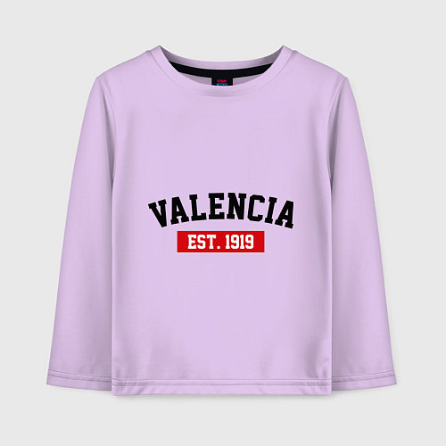 Детский лонгслив FC Valencia Est. 1919 / Лаванда – фото 1