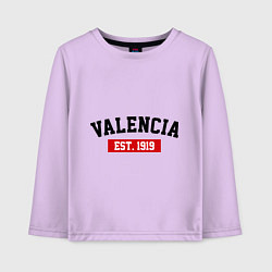 Лонгслив хлопковый детский FC Valencia Est. 1919, цвет: лаванда