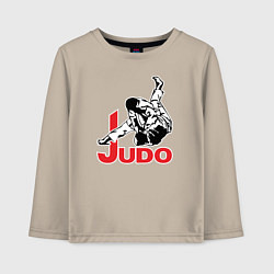 Лонгслив хлопковый детский Judo Master, цвет: миндальный