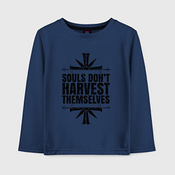 Лонгслив хлопковый детский Harvest Themselves, цвет: тёмно-синий