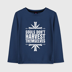 Лонгслив хлопковый детский Harvest Themselves, цвет: тёмно-синий