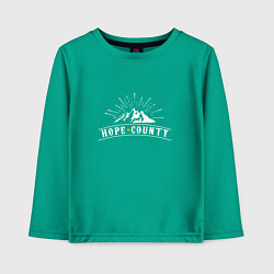 Лонгслив хлопковый детский Hope Count: Mountain, цвет: зеленый