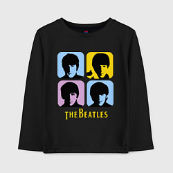 Лонгслив хлопковый детский The Beatles: pop-art, цвет: черный