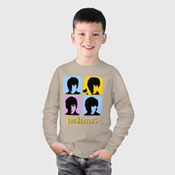 Лонгслив хлопковый детский The Beatles: pop-art, цвет: миндальный — фото 2