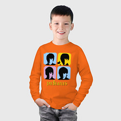 Лонгслив хлопковый детский The Beatles: pop-art, цвет: оранжевый — фото 2