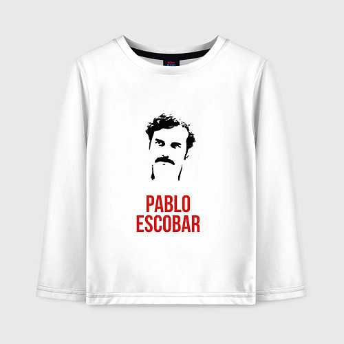 Детский лонгслив Pablo Escobar / Белый – фото 1