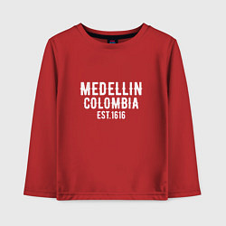 Лонгслив хлопковый детский Medellin est. 1616, цвет: красный