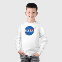 Лонгслив хлопковый детский NASA: Dasa, цвет: белый — фото 2