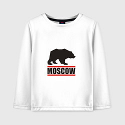 Лонгслив хлопковый детский Moscow Bear, цвет: белый