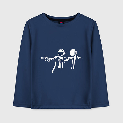 Детский лонгслив Daft Punk / Тёмно-синий – фото 1