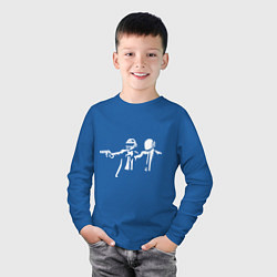 Лонгслив хлопковый детский Daft Punk, цвет: синий — фото 2