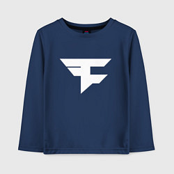 Лонгслив хлопковый детский FAZE Symbol, цвет: тёмно-синий