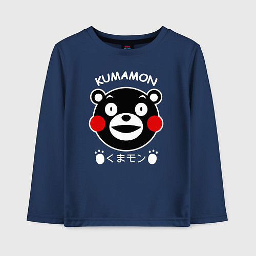 Детский лонгслив Kumamon / Тёмно-синий – фото 1