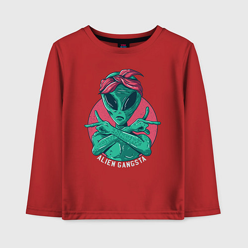 Детский лонгслив Alien Gangster / Красный – фото 1