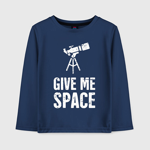 Детский лонгслив Give me Space / Тёмно-синий – фото 1