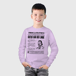 Лонгслив хлопковый детский RDR II: Proclamation, цвет: лаванда — фото 2
