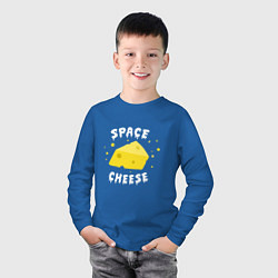 Лонгслив хлопковый детский Space Cheese, цвет: синий — фото 2