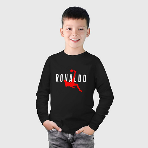 Детский лонгслив Ronaldo Trick / Черный – фото 3