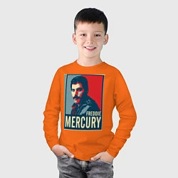 Лонгслив хлопковый детский Freddie Mercury, цвет: оранжевый — фото 2