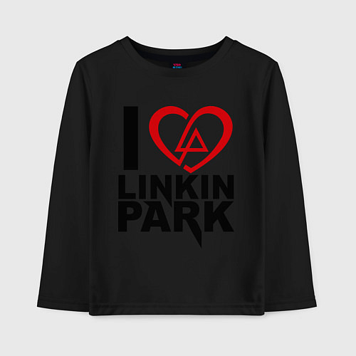 Детский лонгслив I love Linkin Park / Черный – фото 1