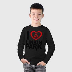 Лонгслив хлопковый детский I love Linkin Park, цвет: черный — фото 2