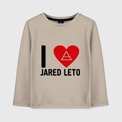 Детский лонгслив I love Jared Leto