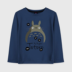 Лонгслив хлопковый детский My Neighbor Totoro, цвет: тёмно-синий