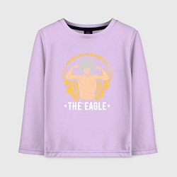 Лонгслив хлопковый детский Khabib: The Eagle, цвет: лаванда