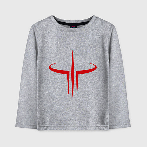 Детский лонгслив Quake logo / Меланж – фото 1