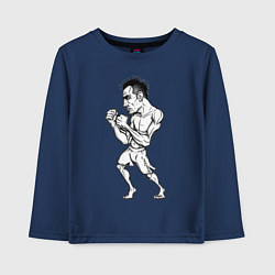 Лонгслив хлопковый детский Tony Ferguson art, цвет: тёмно-синий