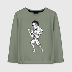 Лонгслив хлопковый детский Tony Ferguson art, цвет: авокадо