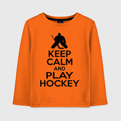 Детский лонгслив Keep Calm & Play Hockey