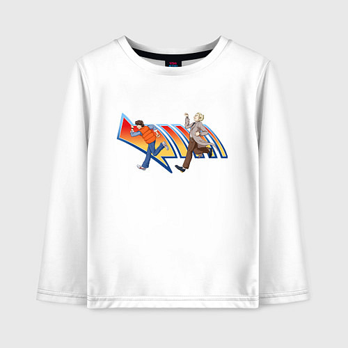 Детский лонгслив Док и Марти / Белый – фото 1