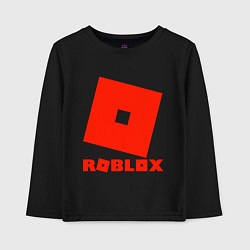 Лонгслив хлопковый детский Roblox Logo, цвет: черный