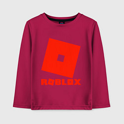 Лонгслив хлопковый детский Roblox Logo, цвет: маджента