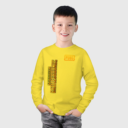 Детский лонгслив PUBG / Желтый – фото 3