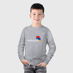 Лонгслив хлопковый детский Армения, цвет: меланж — фото 2