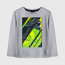 Лонгслив хлопковый детский Чужой alien, цвет: меланж