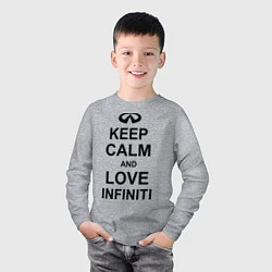 Лонгслив хлопковый детский Keep Calm & Love Infiniti, цвет: меланж — фото 2
